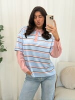 Blouse Yuna JS2245 blauw