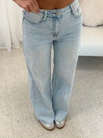 Wide leg jeans WHO057-11 lichtblauw