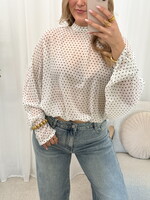 Polka dots blouse Tara 05-3652 blanc
