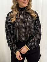 Polka dots blouse Tara 05-3652 black