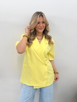 Korte mouwen blazer Yara JS2221 geel  (pre-order30 -4)