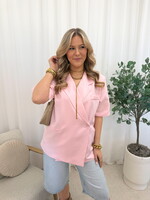 Korte mouwen blazer Yara JS2221 roze