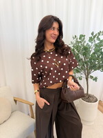 Polka dots t-shirt Evy JS2262 choco