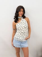 Polka dots top Esmee JS2257 wit
