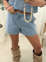 Denim short WHO0080-1 blauw