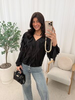 Ruffle blouse Rosa 26219 zwart