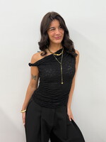 Off schoulder lace top Nala 7211 zwart