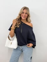 Off schoulder trui Stella 2965 donkerblauw