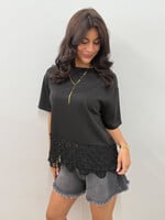 T shirt kant Ella JS2237 zwart