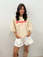 Korte mouwen sweater Faye 08205 beige
