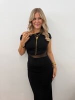 Maxi jurk Celine JS2308 zwart