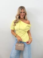 Off schoulder top Rachel M789 geel