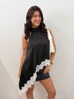 Halter top Lace LM-08133 zwart
