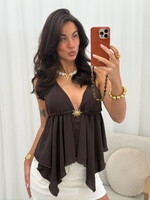Ruffle top Sun JS2318 choco