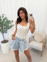 Polka dots body Sophia JS2253 wit