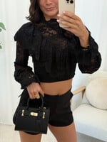 Lace top Beathe 15953 zwart