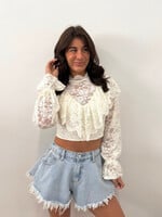 Lace top Beathe 15953 wit