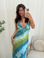 Maxi jurk Blair 15650 blauw