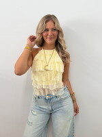 Lace top Presley JS2306 geel