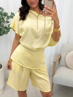 Off schoulder top Nina JS2268 geel