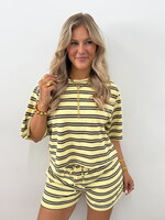 Striped t-shirt Flo 23597 geel