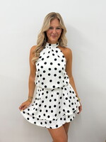 Halter polka dots jurkje Bo JW2208 wit