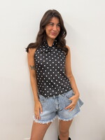 Halter polka dots top Jessy JS2277 zwart