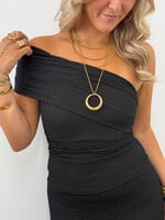 Off shoulder top Verah VD1858 zwart