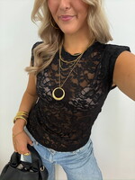 Lace top Lisa 61986 zwart