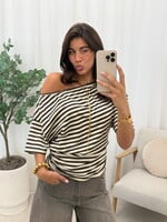 Off shoulder top Luna A386 choco