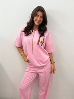 Tweedelig set Roos JS2251 licht roze