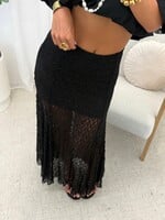 Lace maxi rok Stella SD1711 zwart