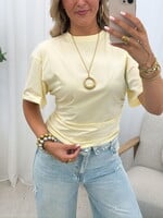 Getailleerd t-shirt Puck H15122 geel