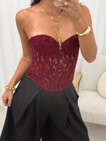 Corset top Ivana 7888 burgundy