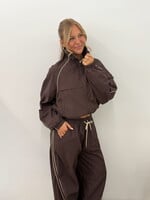 Track jacket Zoey 16082 marron (PRE ORDER 1STE WEEK SEPTEMBER )
