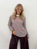 Striped longsleeve Meave H16188 burgundy