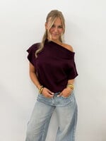 Off shoulder trui Julia 5074 burgundy