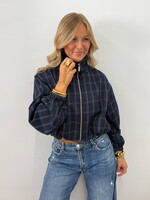 Geruite jas Heavenly 63016 blauw (pre order 2 de week september )