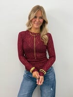 Lace top Evie JS2334 burgundy