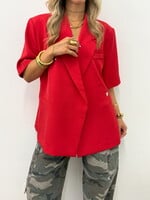 Oversized blazer Yasmine W25222 Rood