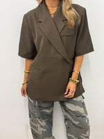 Oversized blazer Yasmine W25222 choco