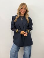 Oversized blazer Yasmine W25222 navy (pre order 4-9)