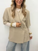 Oversized blazer Yasmine W25222 beige