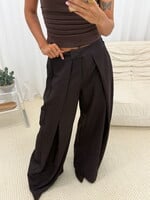 Geruite pantalon Mia 18221 choco