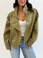 Leather look jack Hailey 2V588 olive (pre order 18-9)