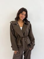 Trenchcoat jas Sophie Q065 choco
