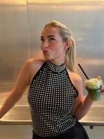Studs halter top Nola LM-08159 zwart