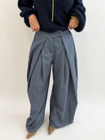 Geruite pantalon Mia 18221 blauw
