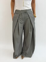 Geruite pantalon Mia 18221 groen