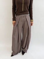 Geruite pantalon Mia 18221 lichtbruin